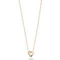 0.05ct Natural Round Brilliant Diamond Heart Pendant Necklace – 18 Inch -9K Yellow Gold