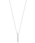 0.12ct Natural Diamond Drop Pendant Necklace – 18 Inch - 9K White Gold