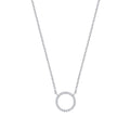 9K White Gold 0.08ct Diamond Ring Pendant Necklace