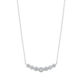 0.50ct Natural Diamond Drop Pendant Necklace – 16 Inch - 18K White Gold