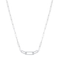 0.35ct Natural Diamond Drop Pendant Necklace – 17 Inch - 9K White Gold