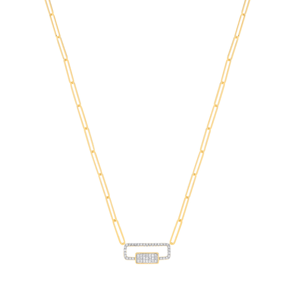 0.22ct Natural Diamond Pendant Necklace – 18 Inch - 9K Yellow Gold