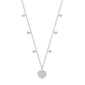 0.44ct Natural Diamond Heart Pendant Necklace – 18 Inch - 9K White Gold