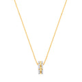 0.20ct Natural Diamond Circle Pendant Necklace – 18 Inch - 9K Yellow Gold