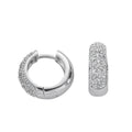 0.42ct Natural Diamond Huggie Earrings - 9K White Gold