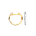 0.52ct Natural Diamond Hinged Hoop Earrings - 9K Yellow Gold