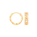 0.12ct Natural Diamond Huggie Hoop Earrings - 9K Yellow Gold