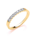 0.25ct Natural Round Brilliant Diamond Claw-Set Eternity Ring – 9K Yellow Gold