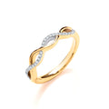 0.10ct Natural Diamond Entwined Ring – 9K Yellow Gold