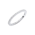 0.50ct Natural Diamond Micro-Set Full Eternity Ring - 18K White Gold