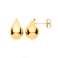 Medium Teardrop Stud Earrings - 9K Yellow Gold