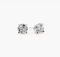 1.00ct Total Diamond Stud Earrings – 4 Prong Basket Set push backs GIA/ IGI certified