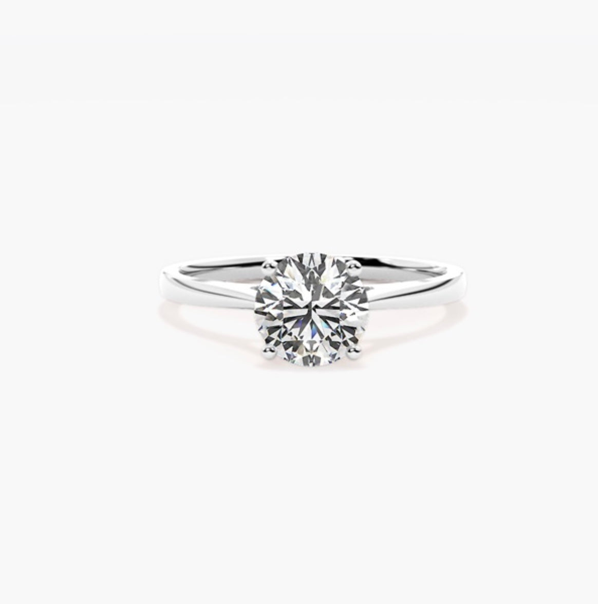 2ct Round Brilliant Lab Grown Diamond Cathedral Solitaire Engagement Ring – IGI Certified