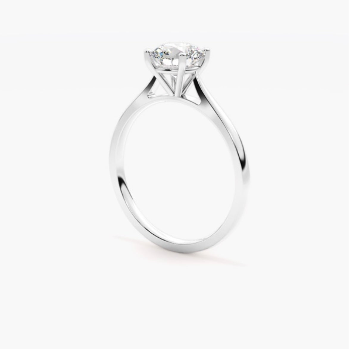 2ct Round Brilliant Lab Grown Diamond Cathedral Solitaire Engagement Ring – IGI Certified