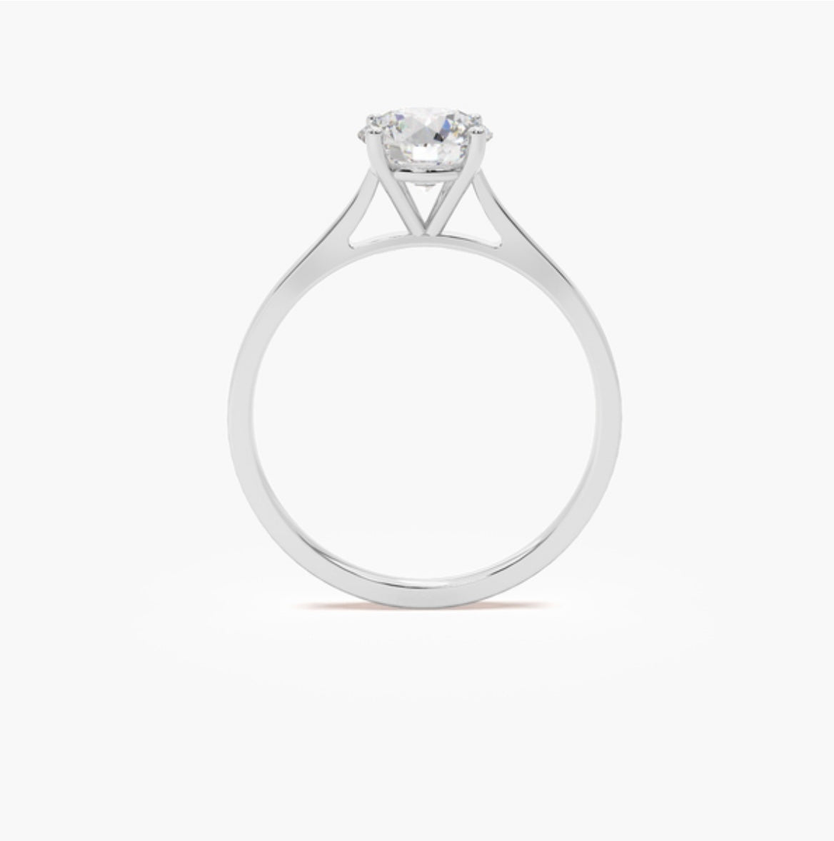 2ct Round Brilliant Lab Grown Diamond Cathedral Solitaire Engagement Ring – IGI Certified