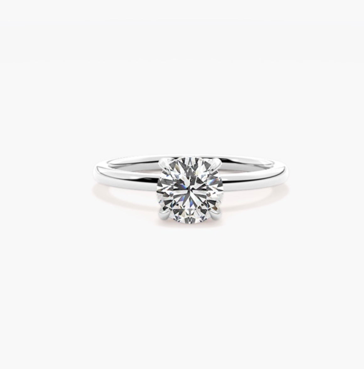 1ct Round Brilliant Lab Grown Diamond Floating Head Solitaire Engagement Ring – IGI Certified