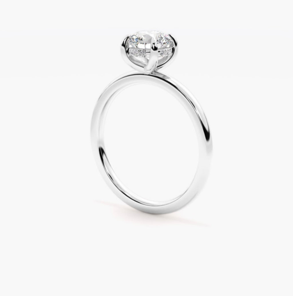 1ct Round Brilliant Lab Grown Diamond Floating Head Solitaire Engagement Ring – IGI Certified