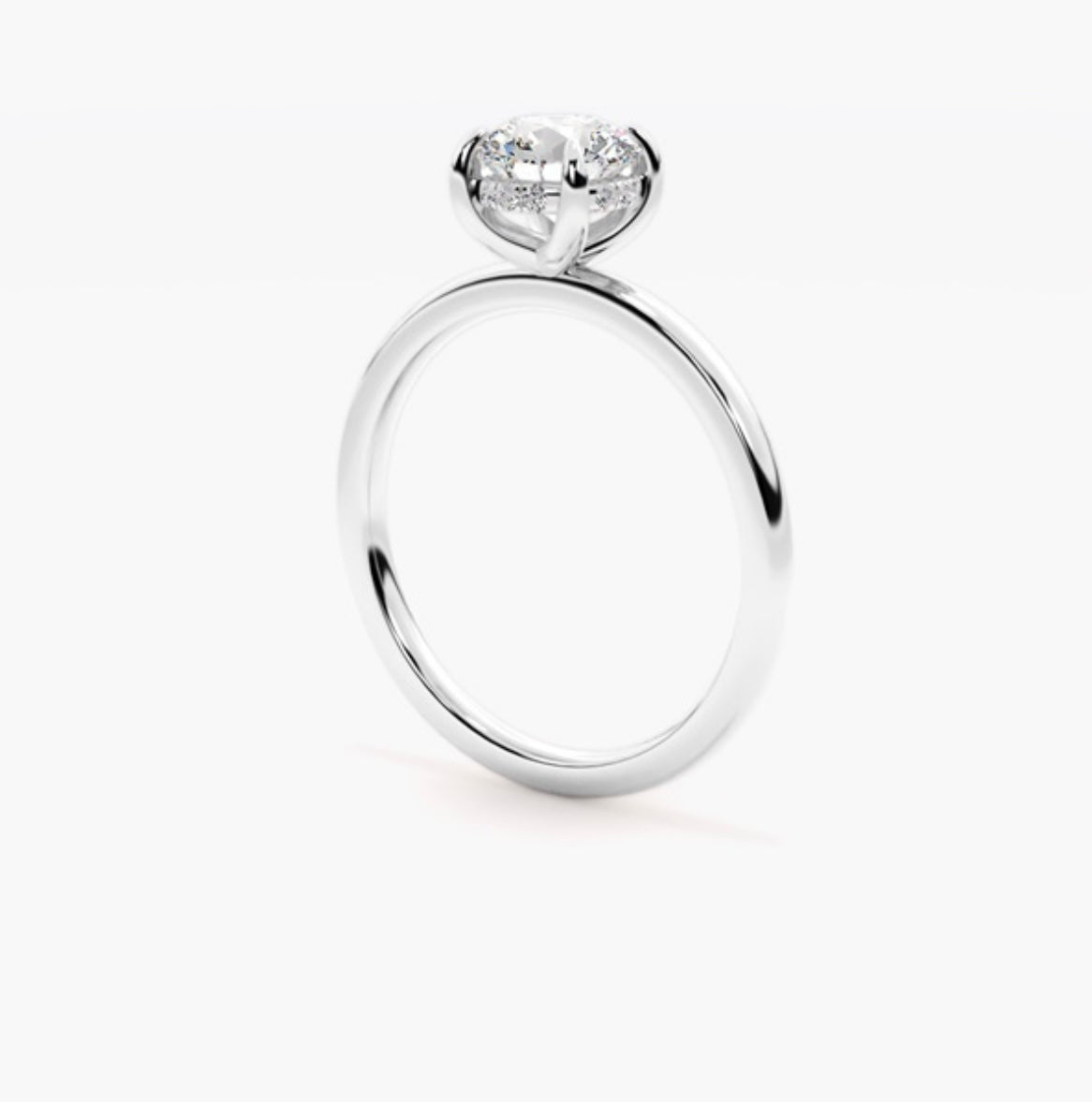 1ct Round Brilliant Lab Grown Diamond Floating Head Solitaire Engagement Ring – IGI Certified