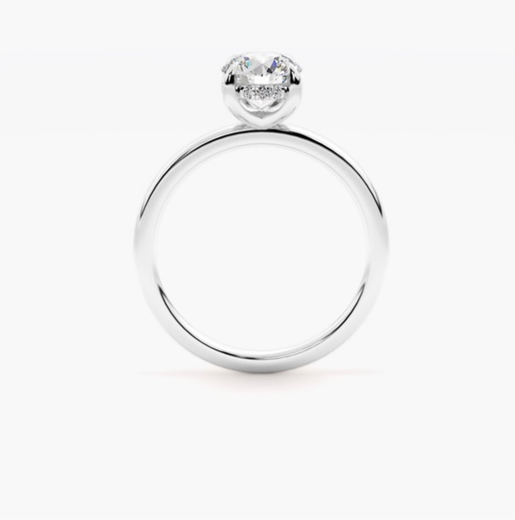 1ct Round Brilliant Lab Grown Diamond Floating Head Solitaire Engagement Ring – IGI Certified