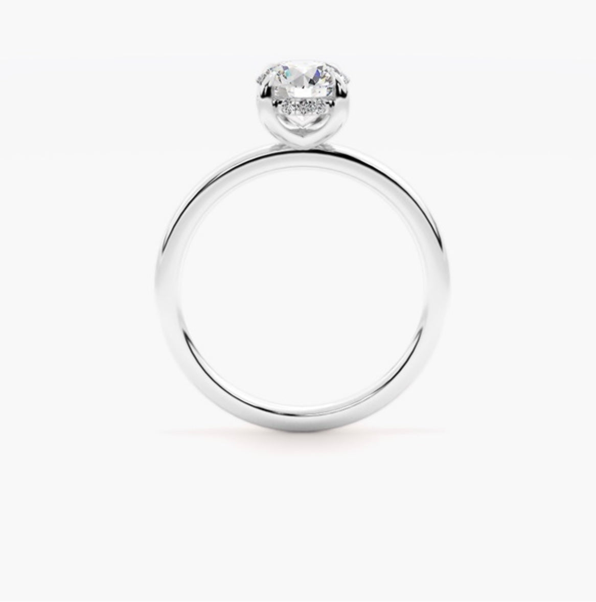 1ct Round Brilliant Lab Grown Diamond Floating Head Solitaire Engagement Ring – IGI Certified