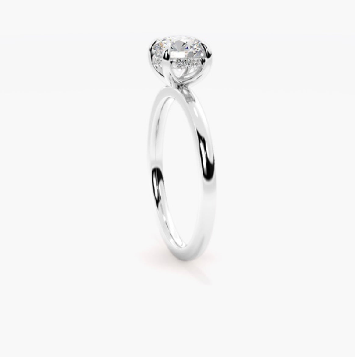 1ct Round Brilliant Lab Grown Diamond Floating Head Solitaire Engagement Ring – IGI Certified