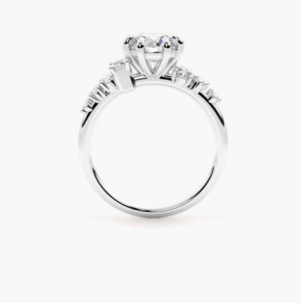 1.25ct Round Brilliant Lab Grown Diamond Accent Shoulders Engagement Ring – IGI Certified