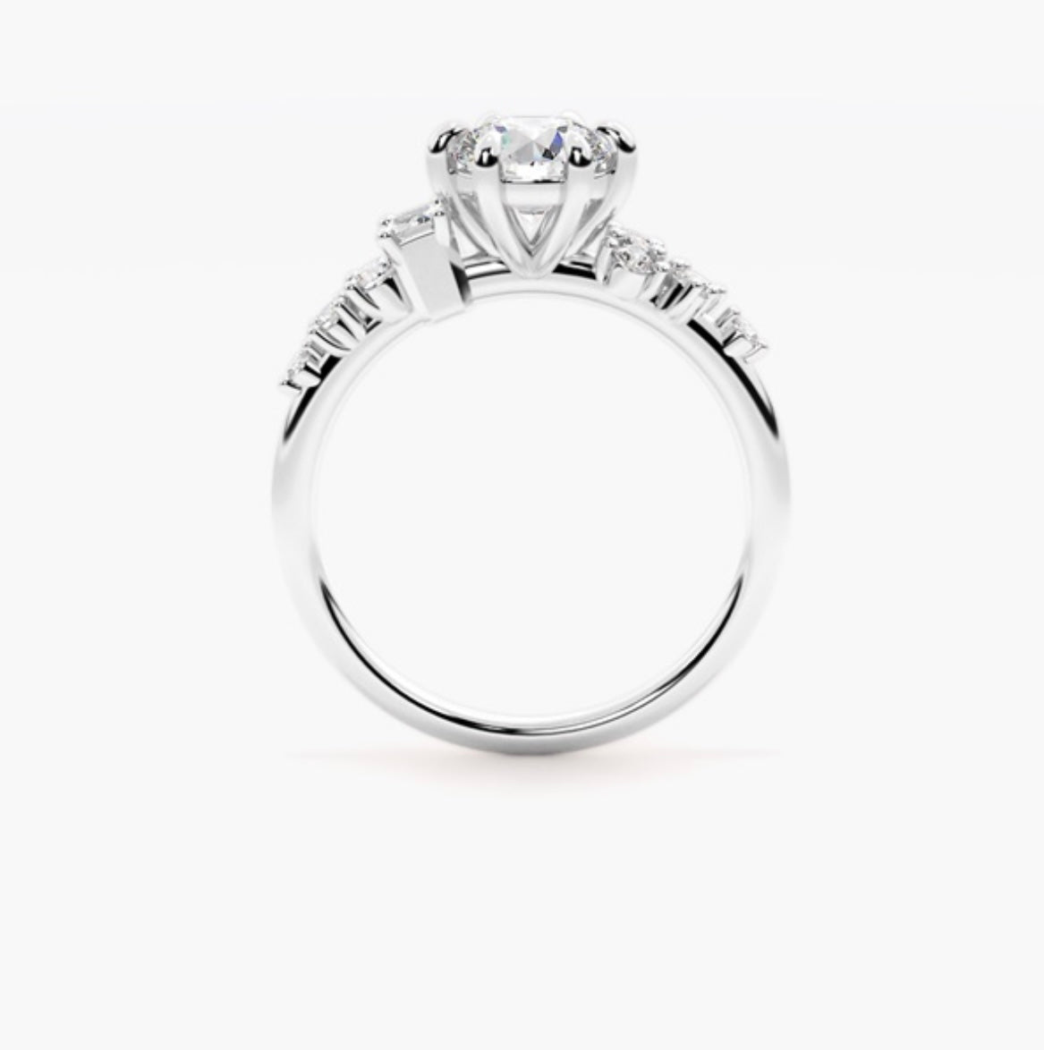 1.25ct Round Brilliant Lab Grown Diamond Accent Shoulders Engagement Ring – IGI Certified