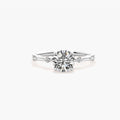 2ct Round Brilliant Lab Grown Diamond Station Set Engagement Ring – IGI Certified