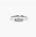 0.50ct Round Brilliant Lab Grown Diamond Trilogy Engagement Ring – IGI Certified