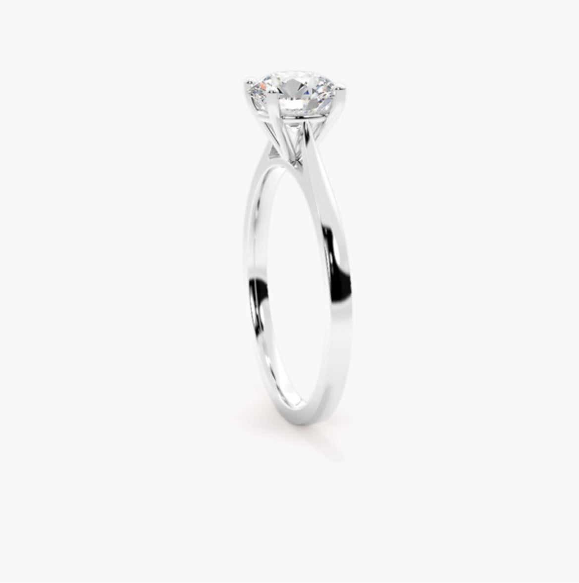 2ct Round Brilliant Lab Grown Diamond Cathedral Solitaire Engagement Ring – IGI Certified