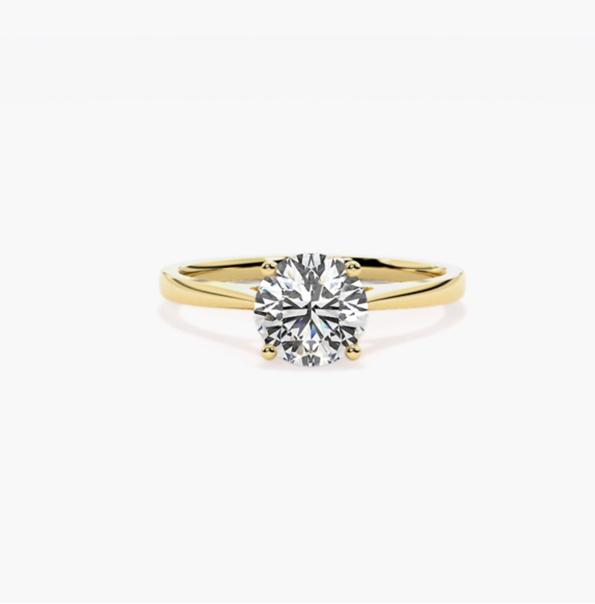 2ct Round Brilliant Lab Grown Diamond Cathedral Solitaire Engagement Ring – IGI Certified