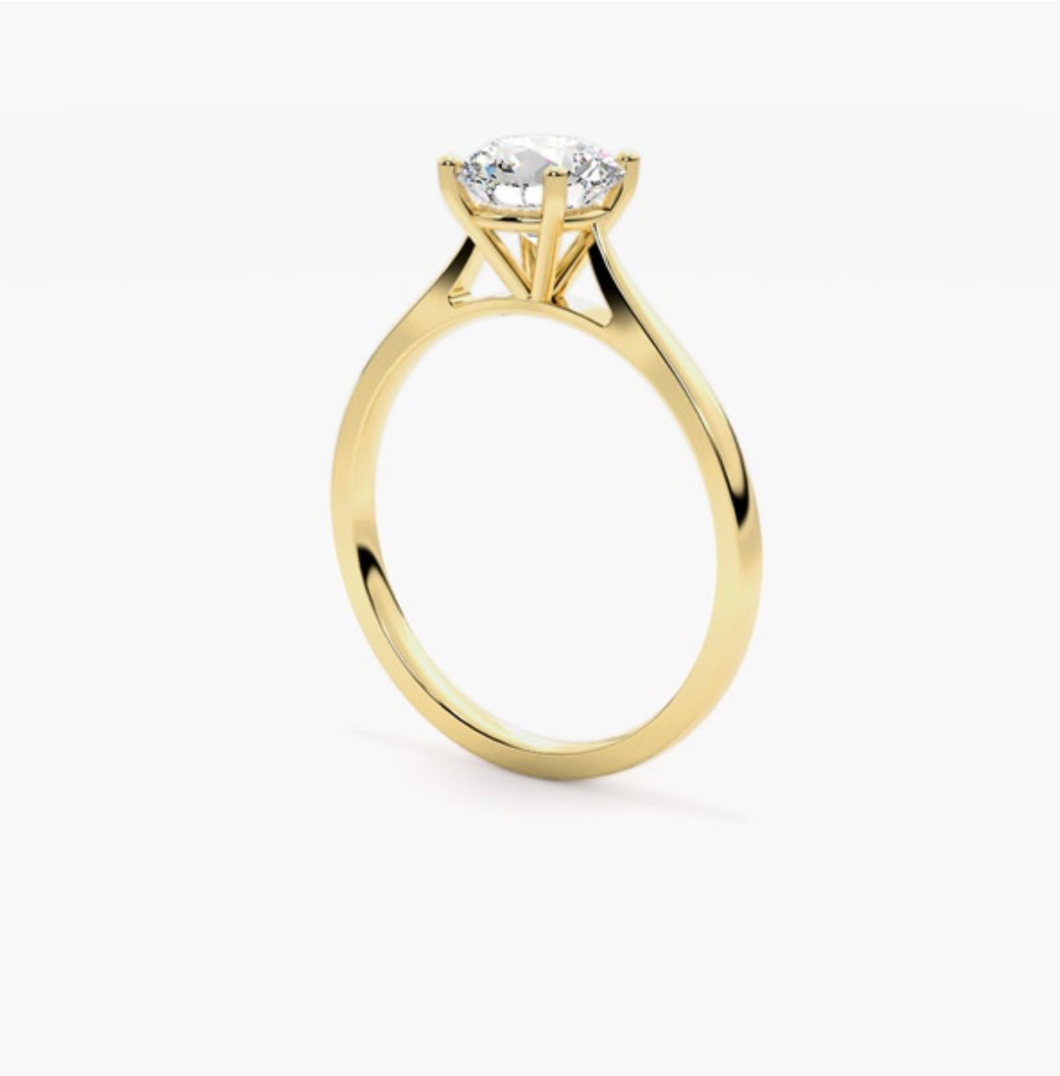 2ct Round Brilliant Lab Grown Diamond Cathedral Solitaire Engagement Ring – IGI Certified