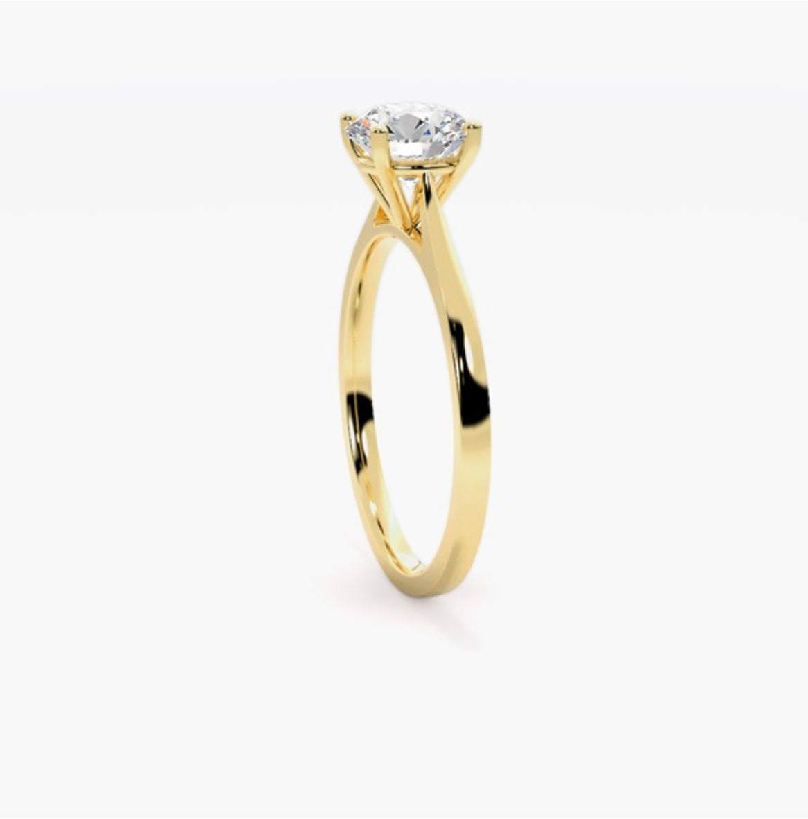 2ct Round Brilliant Lab Grown Diamond Cathedral Solitaire Engagement Ring – IGI Certified
