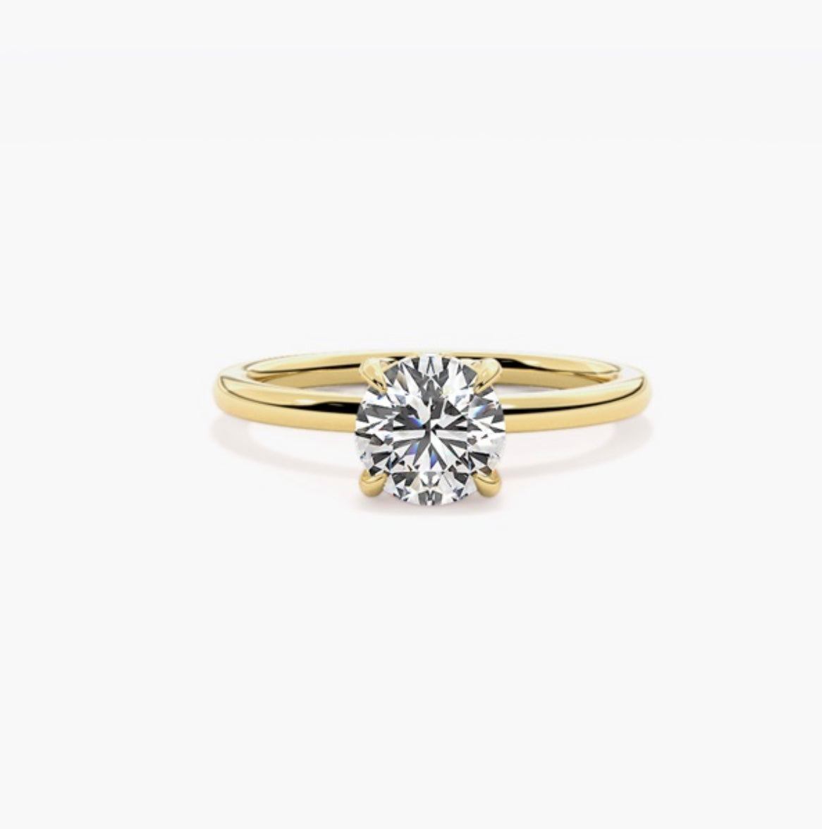 1ct Round Brilliant Lab Grown Diamond Floating Head Solitaire Engagement Ring – IGI Certified