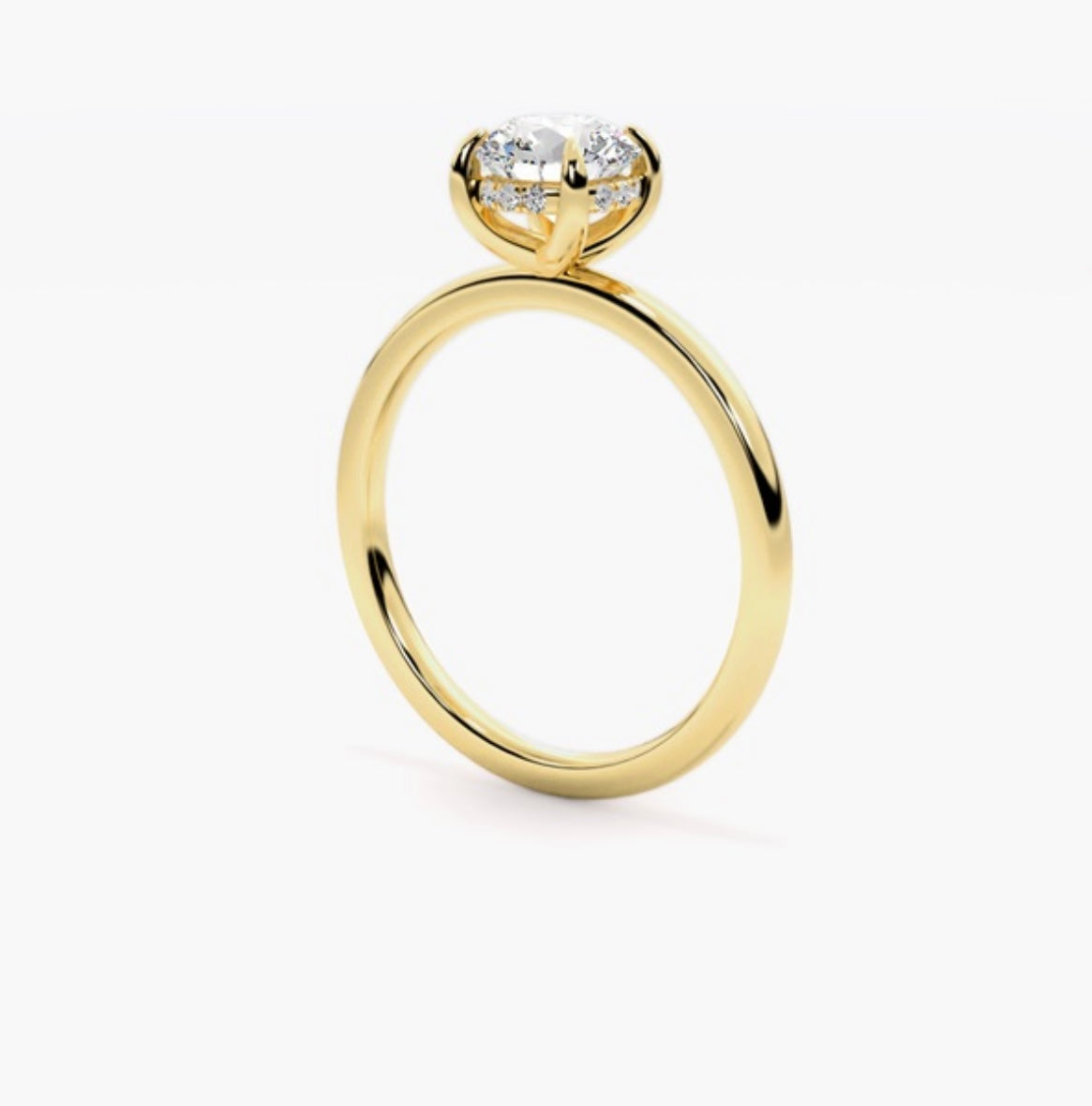 1ct Round Brilliant Lab Grown Diamond Floating Head Solitaire Engagement Ring – IGI Certified