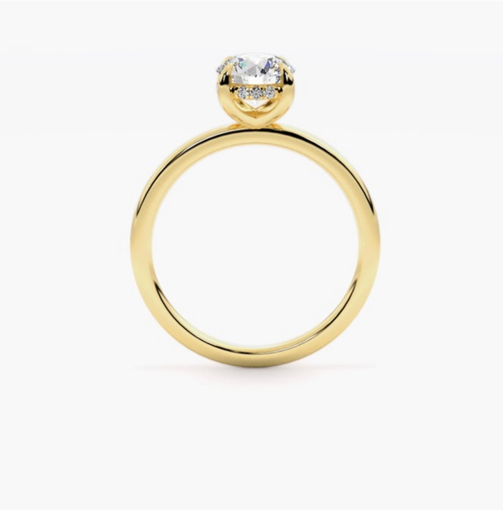 1ct Round Brilliant Lab Grown Diamond Floating Head Solitaire Engagement Ring – IGI Certified
