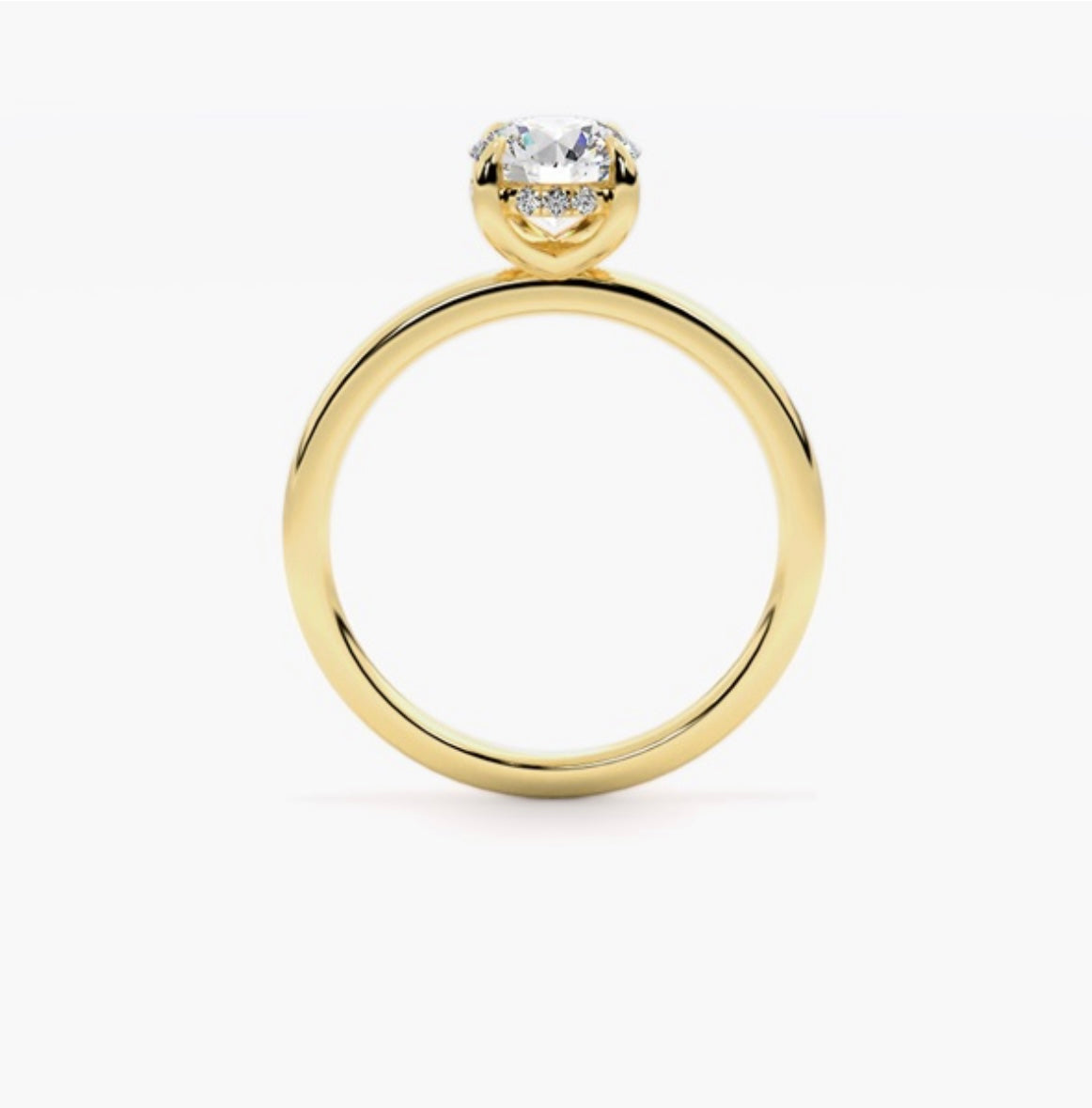 1ct Round Brilliant Lab Grown Diamond Floating Head Solitaire Engagement Ring – IGI Certified