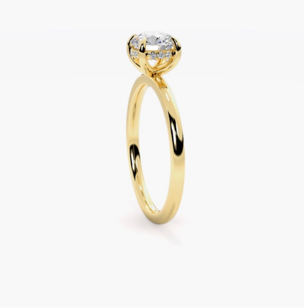 1ct Round Brilliant Lab Grown Diamond Floating Head Solitaire Engagement Ring – IGI Certified
