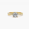 1ct Round Brilliant Lab Grown Diamond Cathedral Twist Pave Engagement Ring – IGI Certified