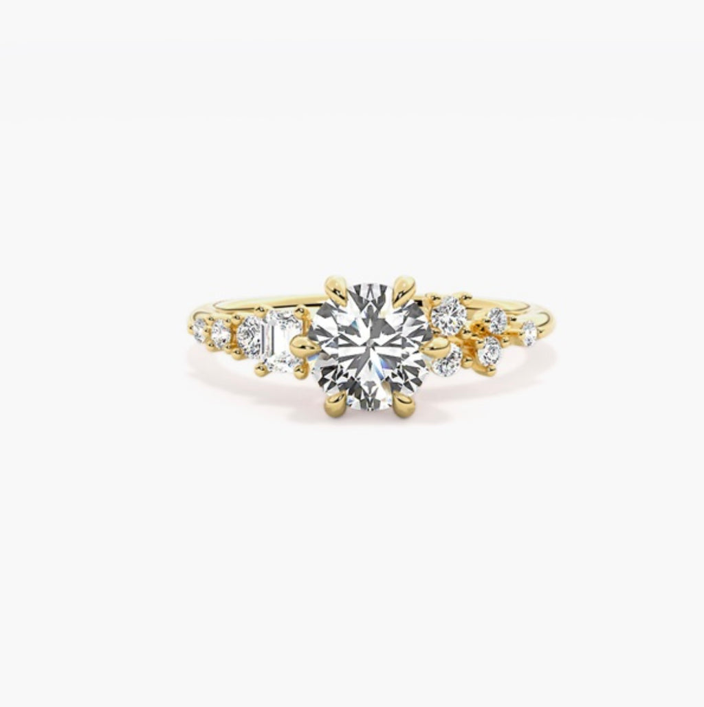 1.25ct Round Brilliant Lab Grown Diamond Accent Shoulders Engagement Ring – IGI Certified