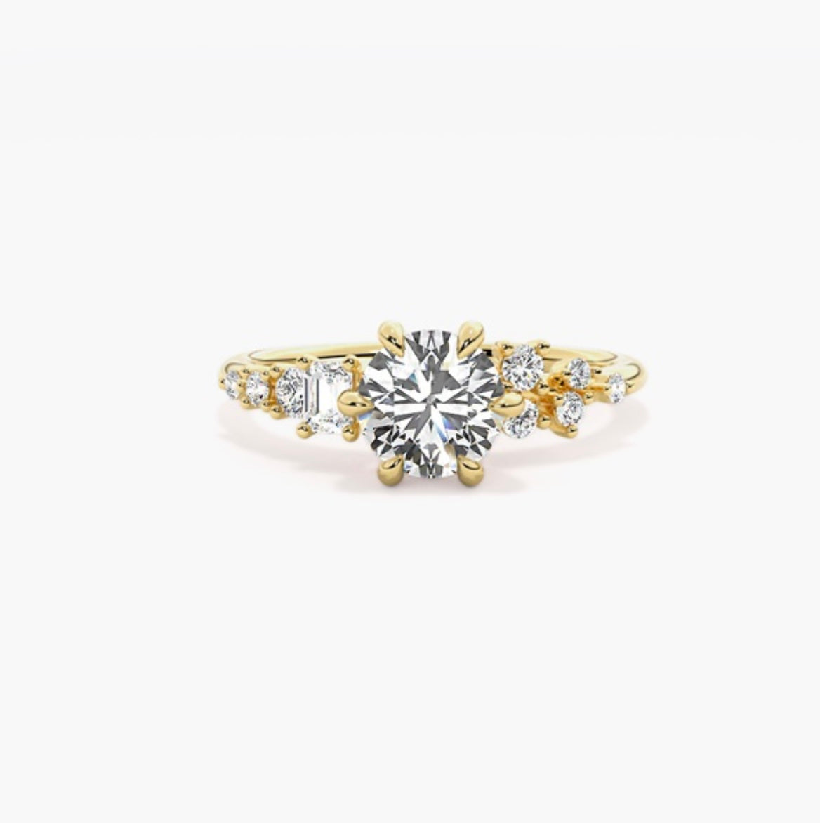 1.25ct Round Brilliant Lab Grown Diamond Accent Shoulders Engagement Ring – IGI Certified
