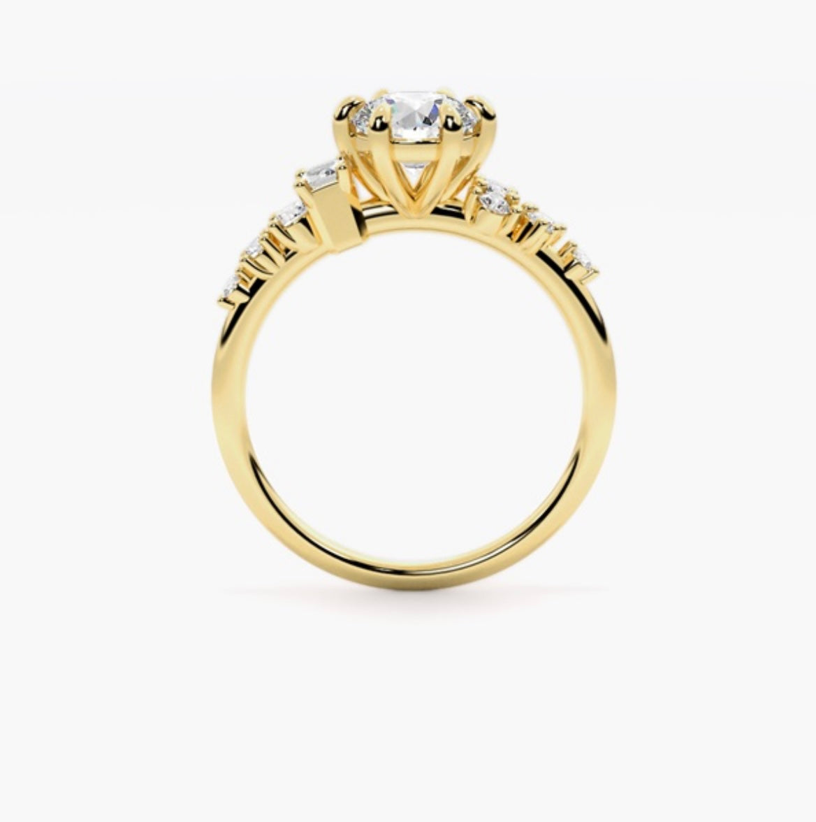 1.25ct Round Brilliant Lab Grown Diamond Accent Shoulders Engagement Ring – IGI Certified