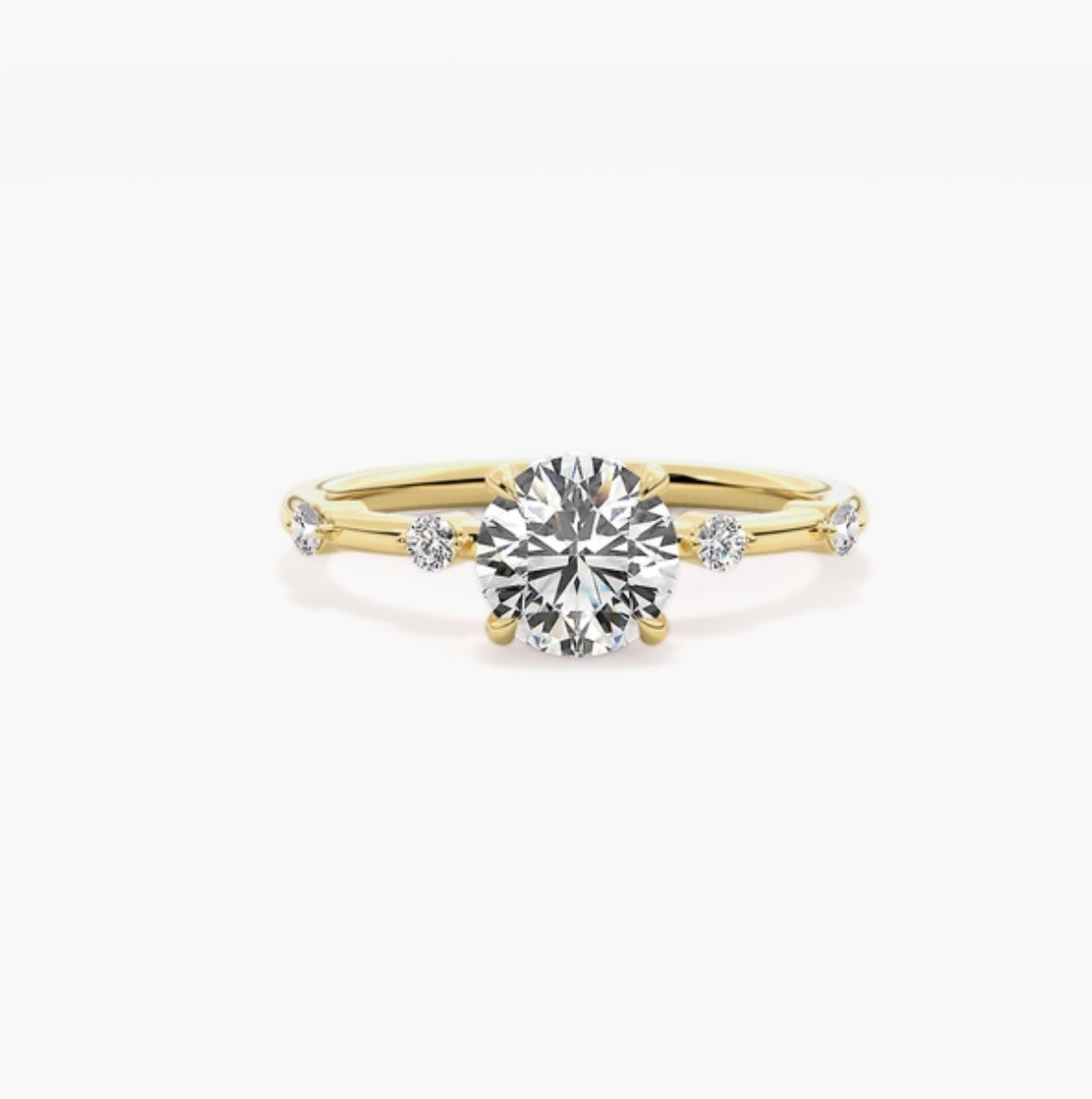 2ct Round Brilliant Lab Grown Diamond Station Set Engagement Ring – IGI Certified