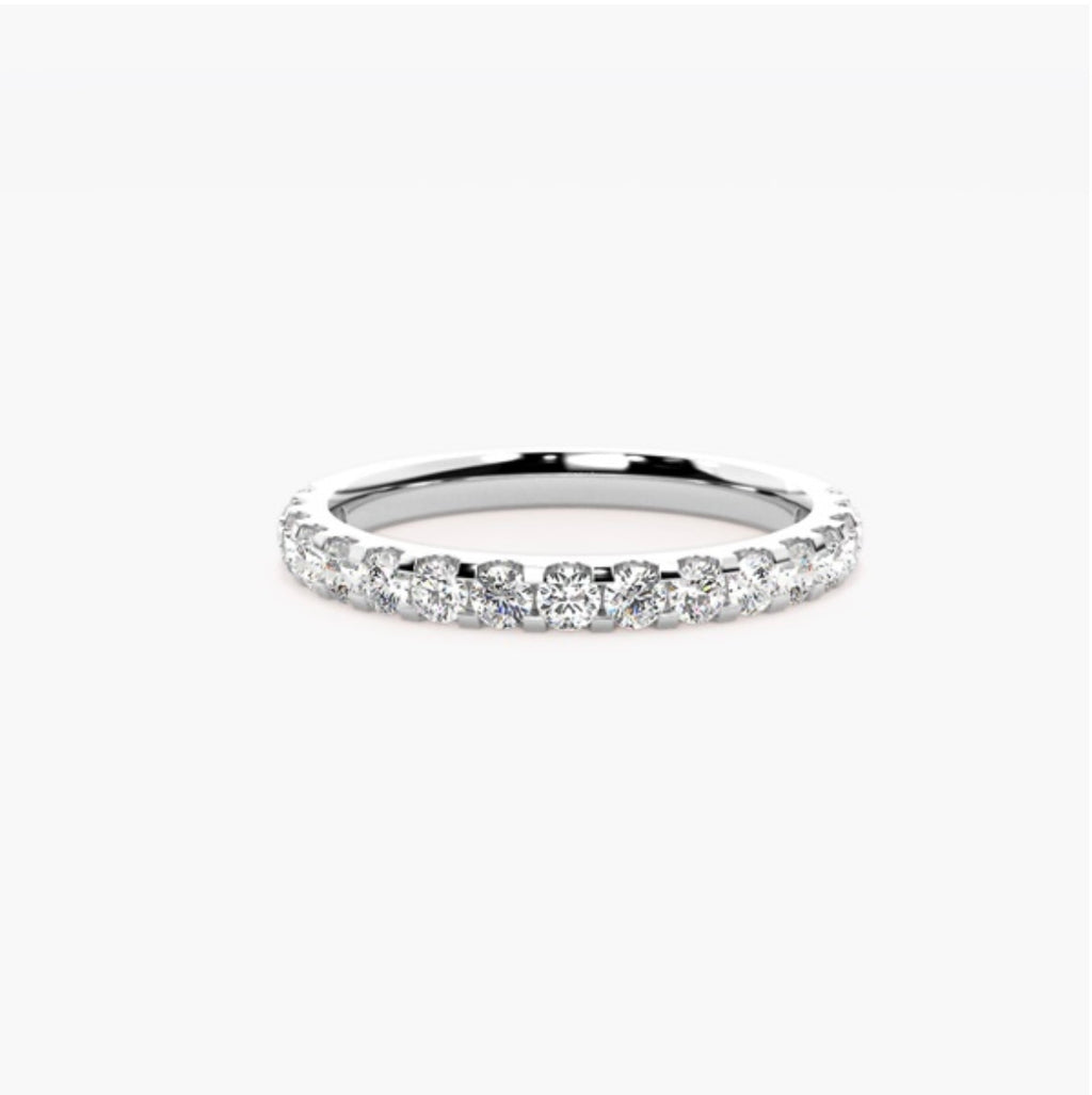 3mm Lab Grown Diamond Micro Pavé Eternity Band – 0.75ct