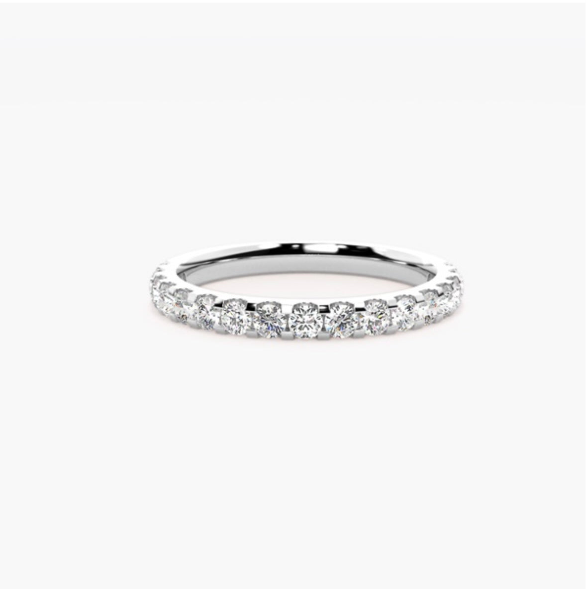 3mm Lab Grown Diamond Micro Pavé Eternity Band – 0.75ct