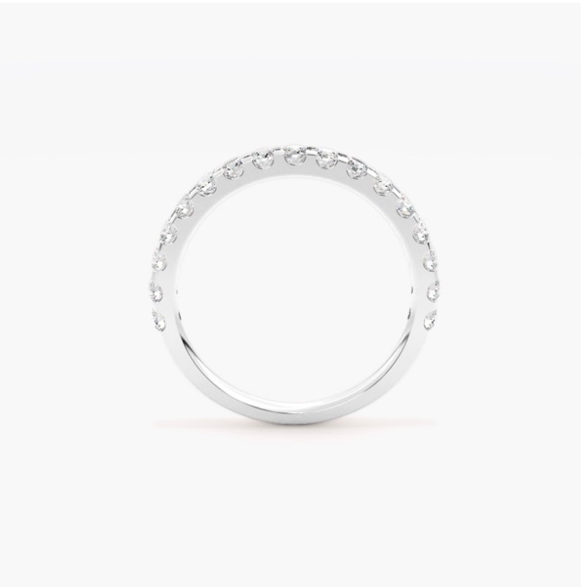 3mm Lab Grown Diamond Micro Pavé Eternity Band – 0.75ct