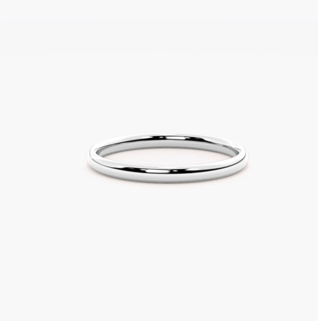 2mm Classic Court Medium Weight Wedding Band
