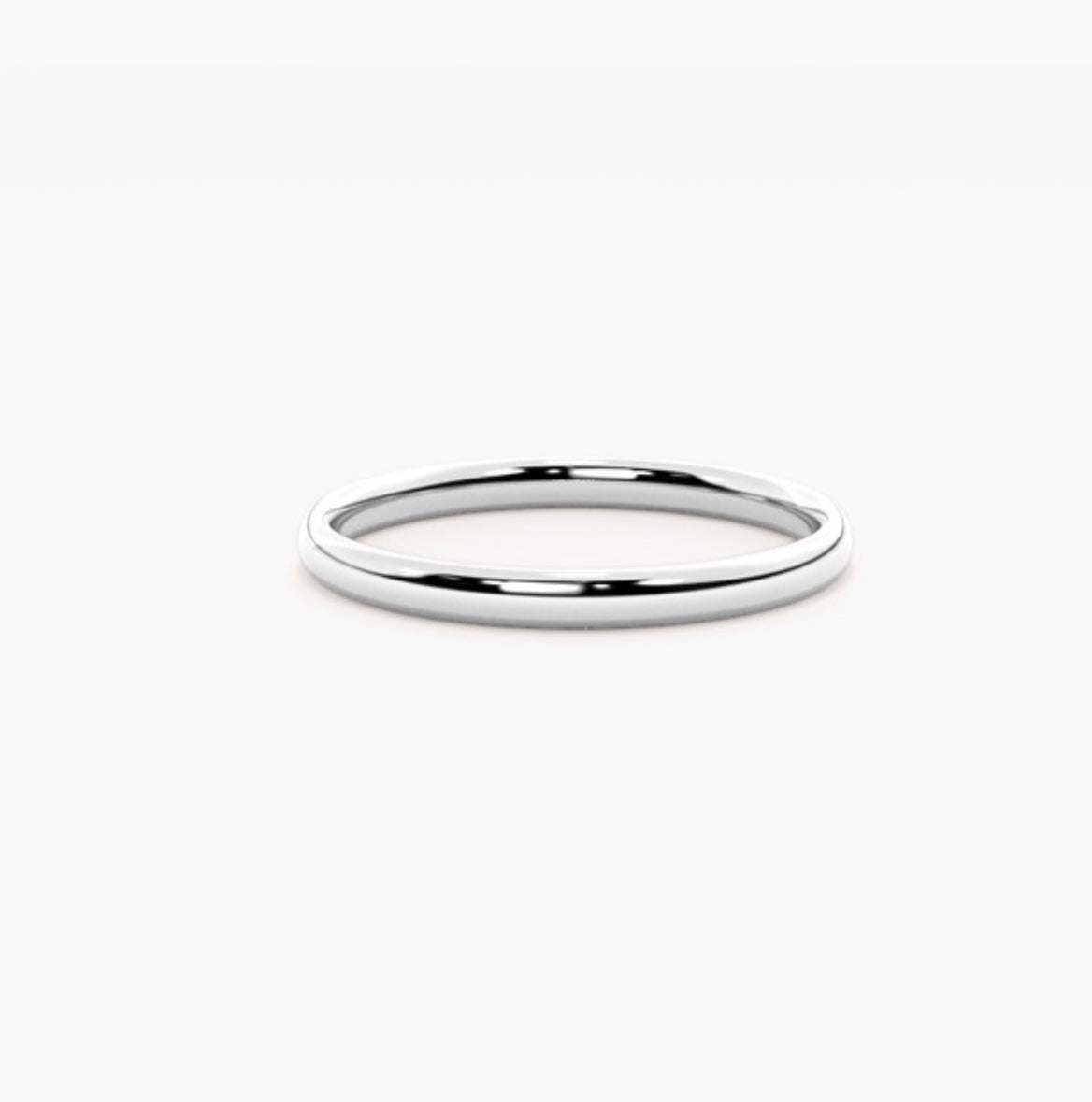 2mm Classic Court Medium Weight Wedding Band