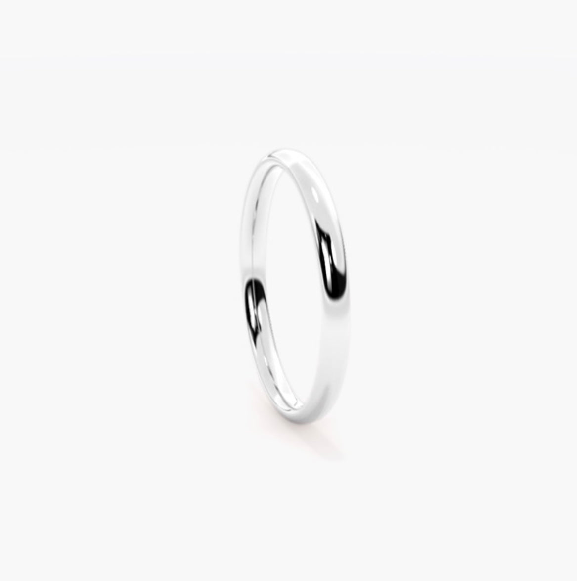 2mm Classic Court Medium Weight Wedding Band