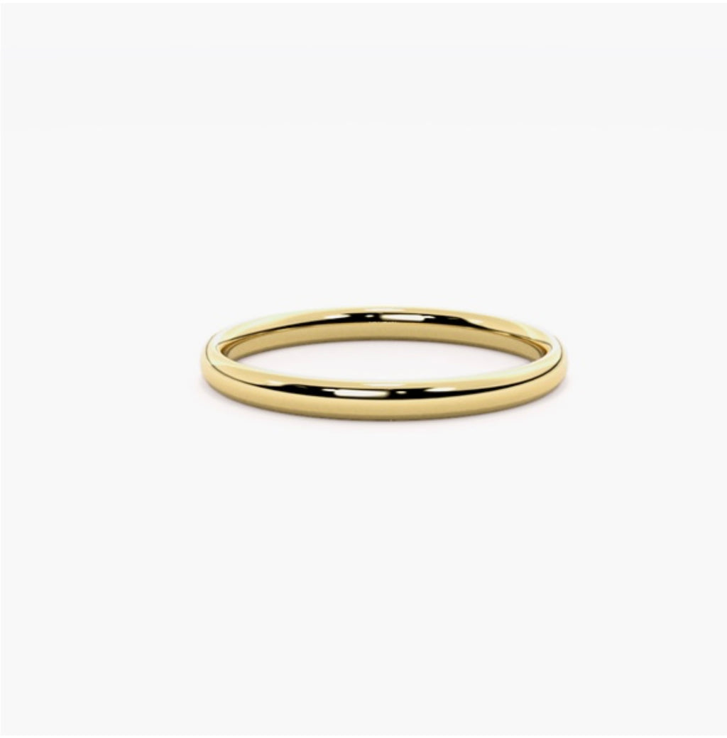 2mm Classic Court Medium Weight Wedding Band